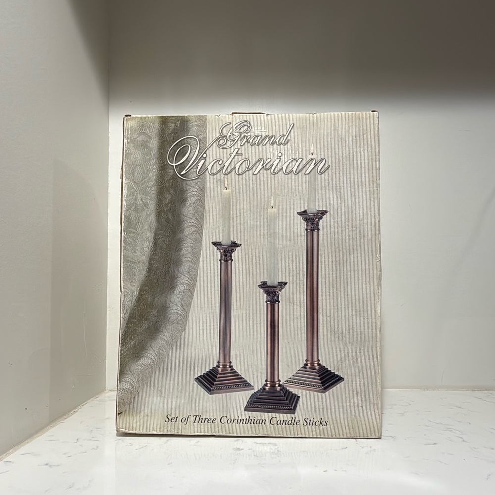 Grand Victorian Corinthian Candle Sticks